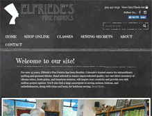 Tablet Screenshot of elfriedesfinefabrics.com